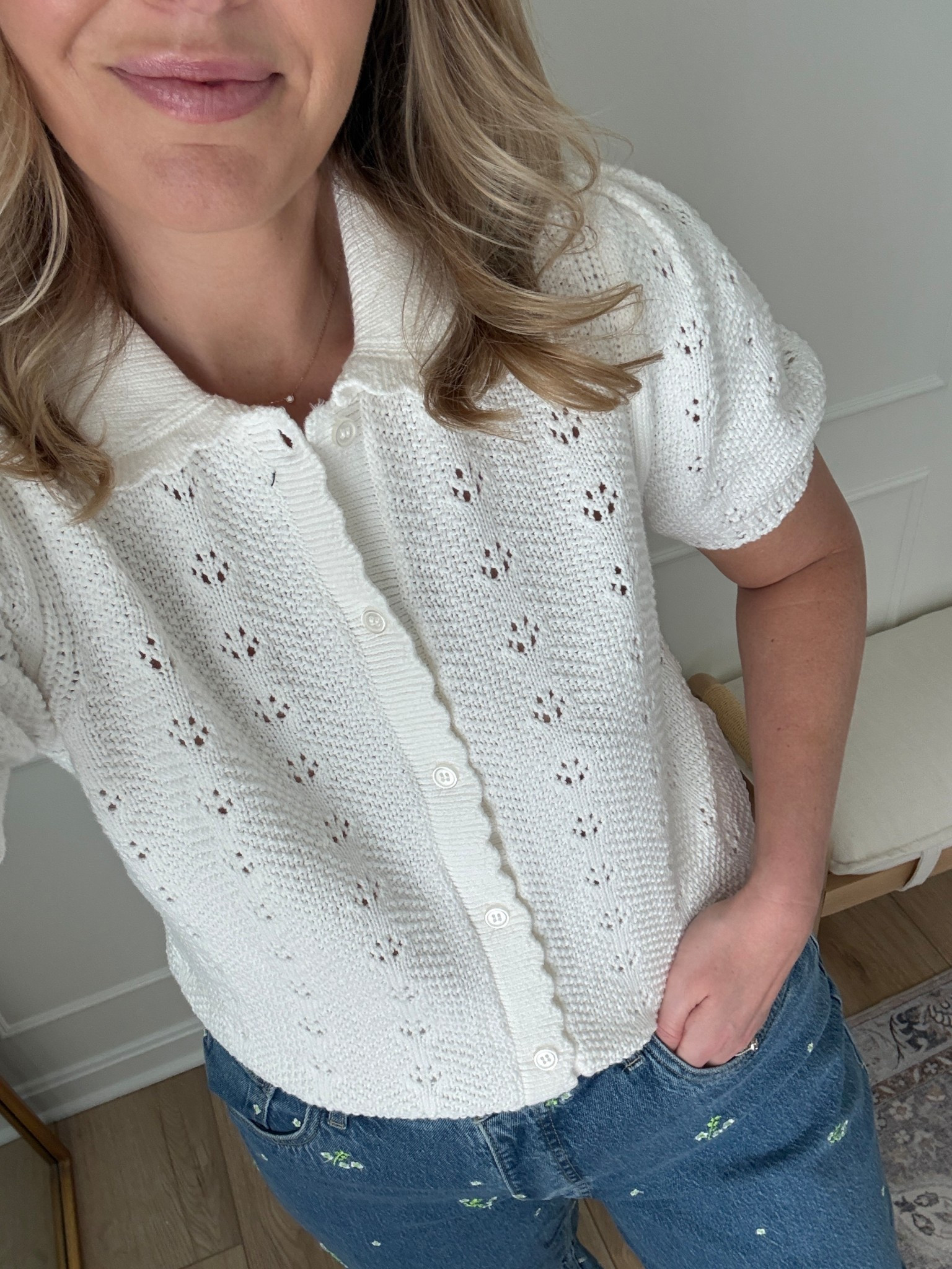 Cardigan - wearing a med 