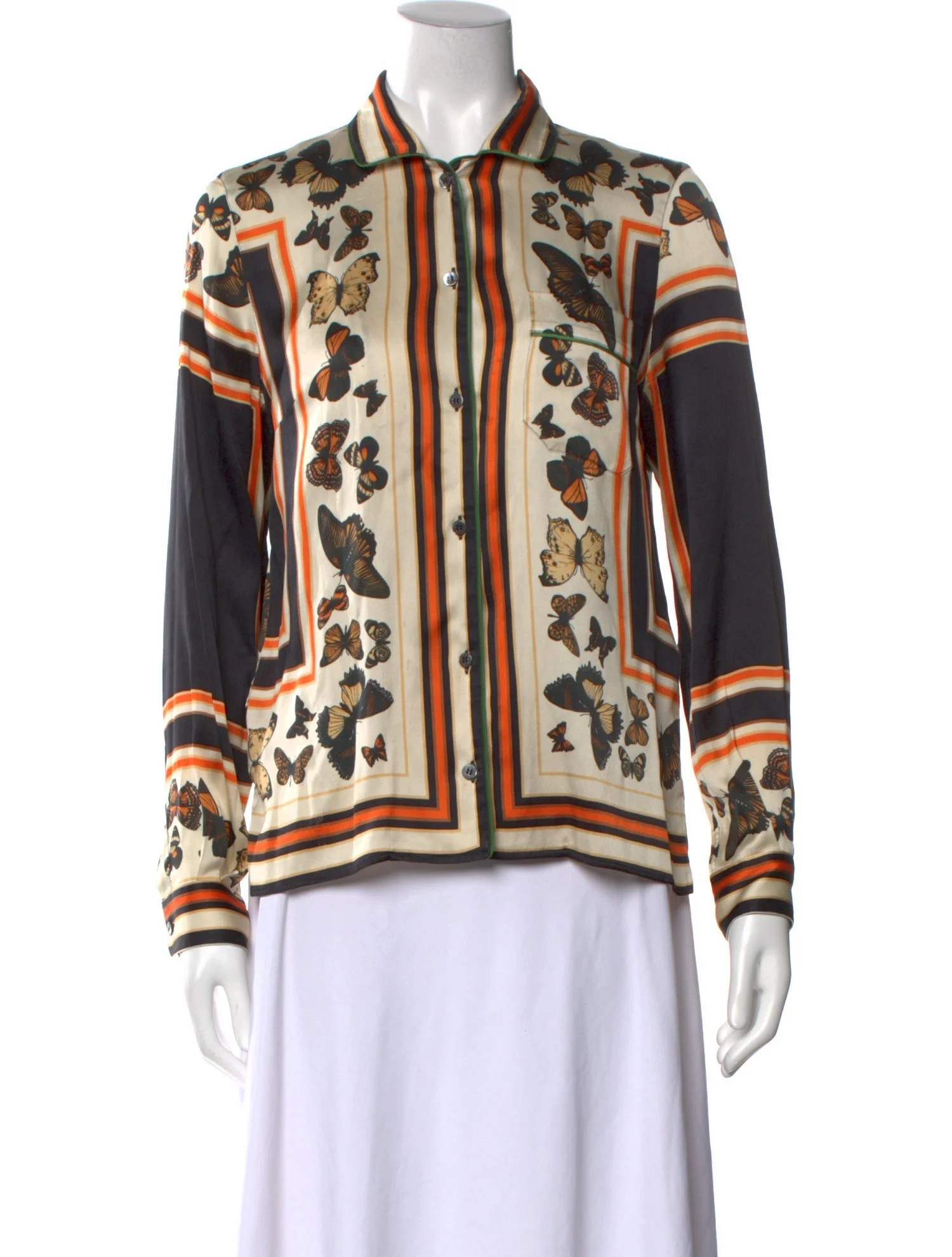 Silk Printed Button-Up Top | The RealReal