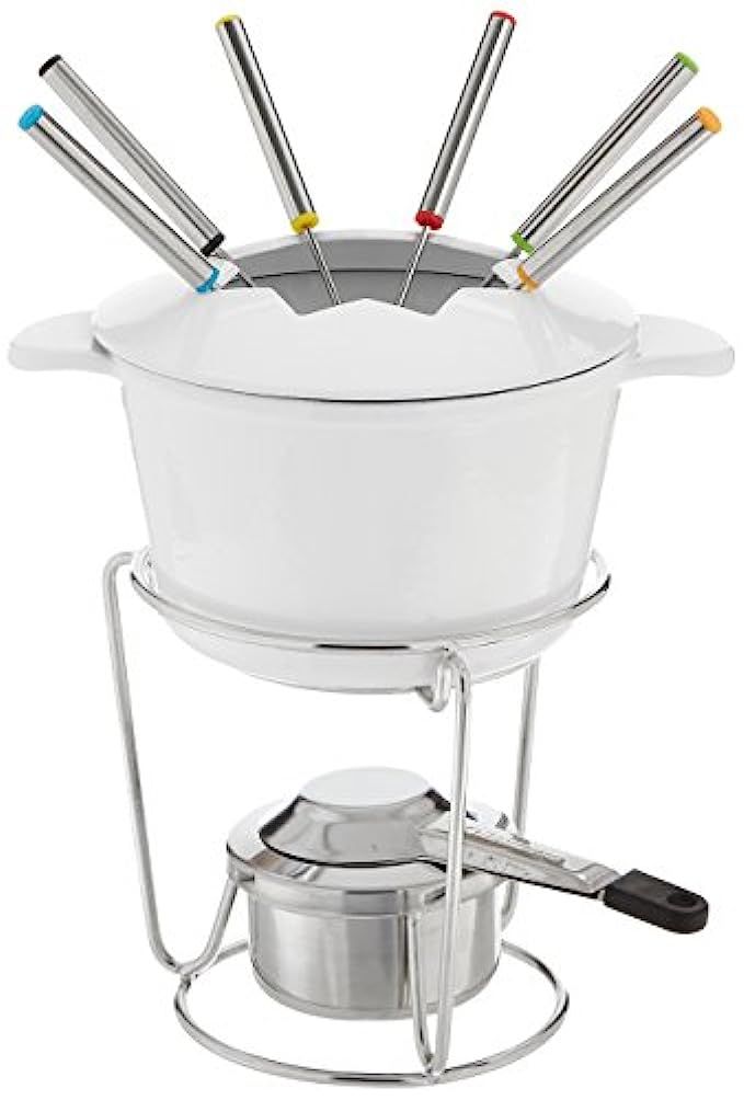 Cuisinart FP-115WS 13-Piece Cast Iron Fondue Set, White | Amazon (US)