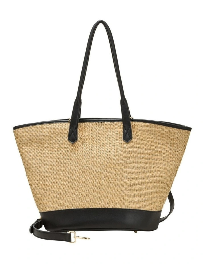 Every OtherLARGE STRAW TOTE IN NATURAL STRAW WITH BLACK TRIM | Myer