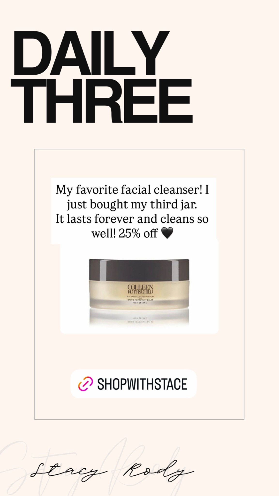 Colleen Rothschild cleansing balm 25% off! I love this balm more than all the others I’ve tried. Just bought my third jar and it lasts forever

#LTKselfcare #LTKmomlife #LTKBeauty