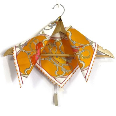Auth HERMES Callet 40 - White Orange Multi Scarf  | eBay | eBay US