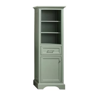 Home Decorators Collection Windlowe 22 in. W x 16 in. D x 65 in. H Floor Linen Tower in Sea Green... | The Home Depot