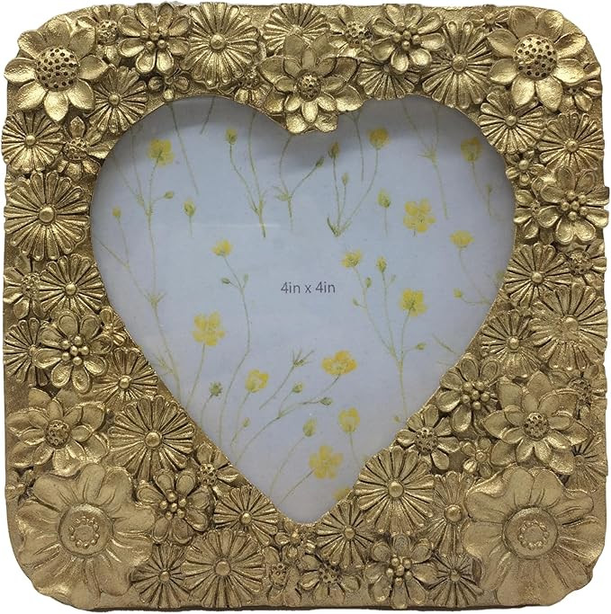 Cute Picture Frame with Heart Shape, Hand-Crafted Vintage Ornate Style Picture Frames for Wall or... | Amazon (US)