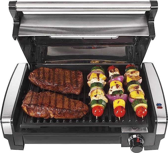 Hamilton Beach Electric Indoor Searing Grill with Viewing Window and Removable Easy-to-Clean Nons... | Amazon (US)