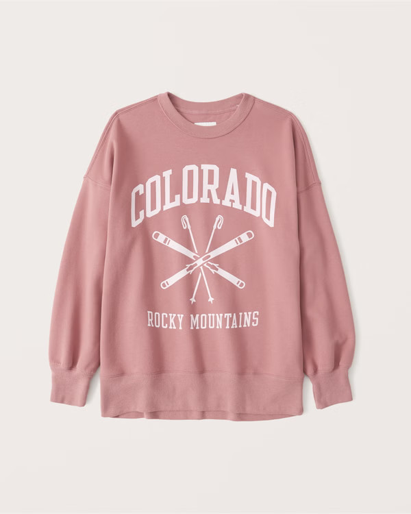 Boyfriend Crew Graphic Sweatshirt | Abercrombie & Fitch (US)