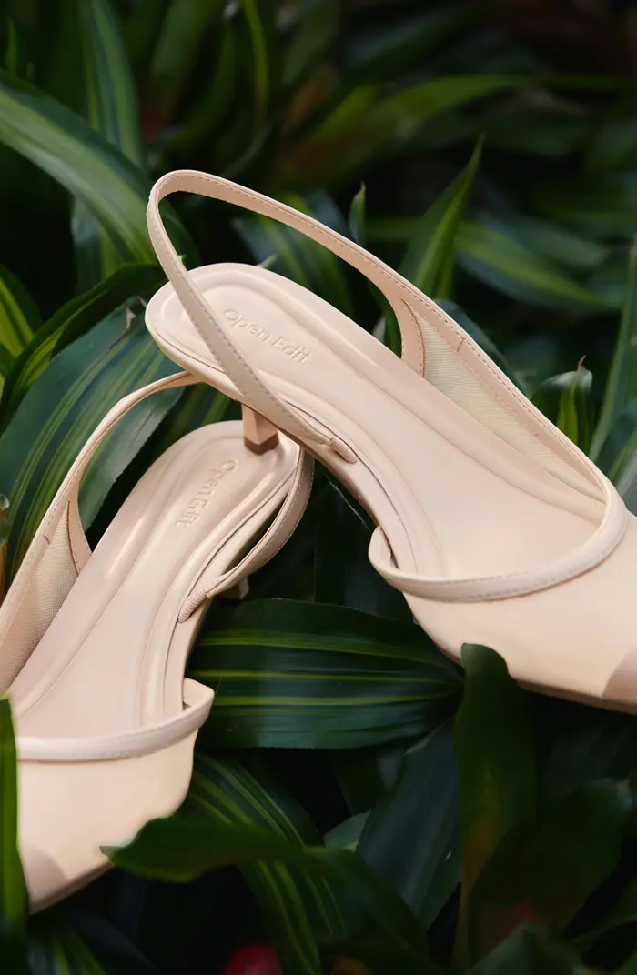 Corina Half d'Orsay Kitten Heel Slingback Pump (Women) | Nordstrom