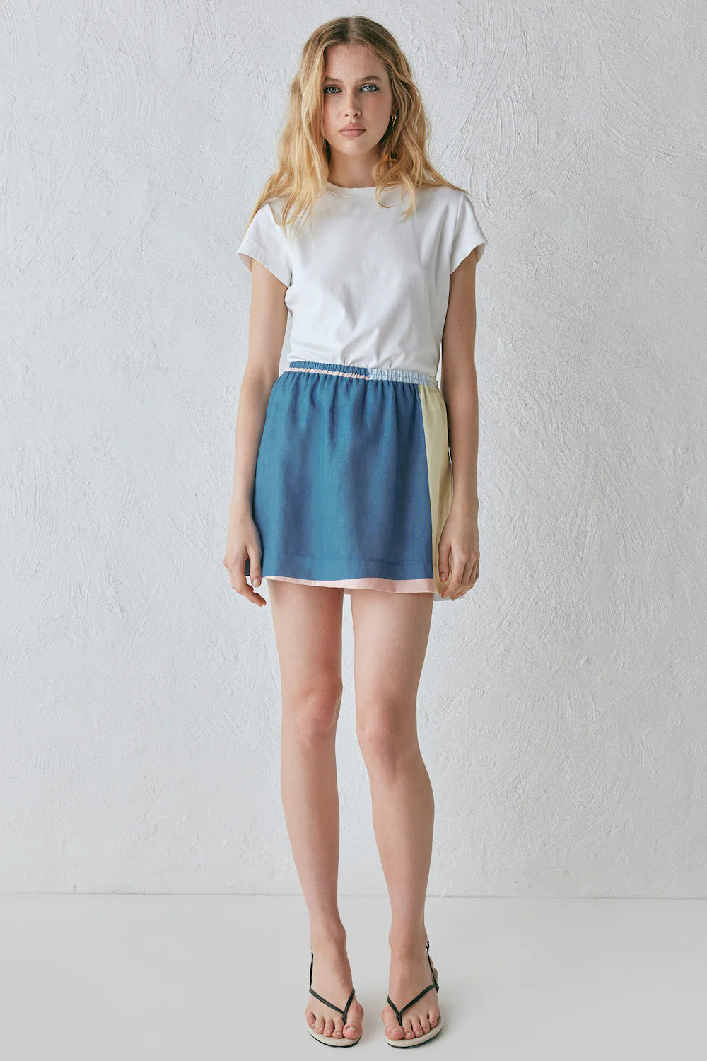 Elka Linen Mini Skirt Sia | VRG Grl
