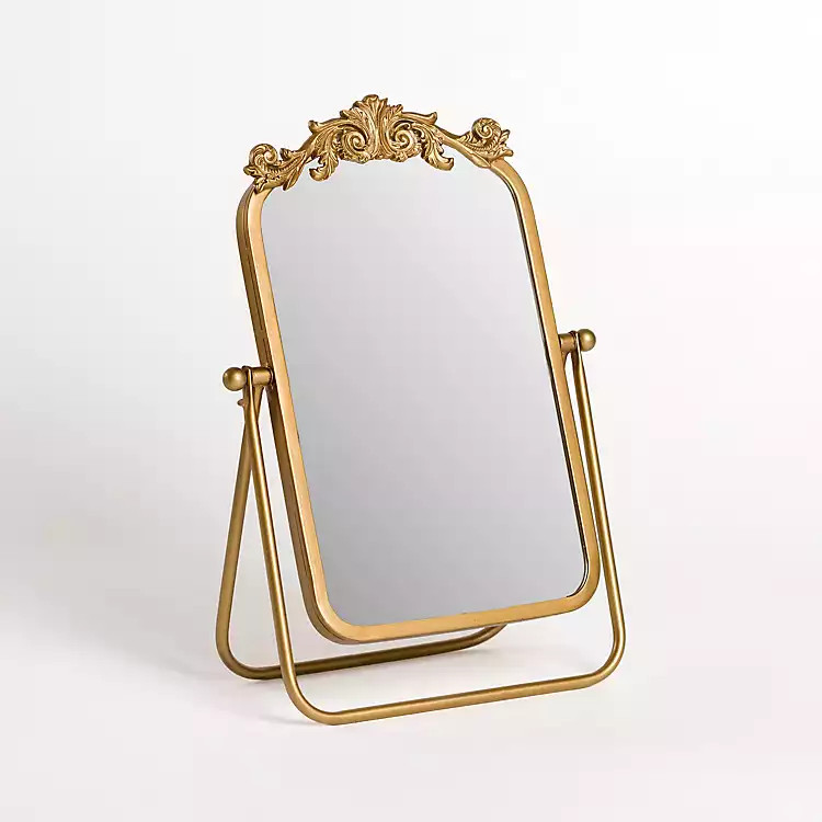 Gold Bordeaux Scroll Tabletop Mirror | Kirklands Home | Kirklands