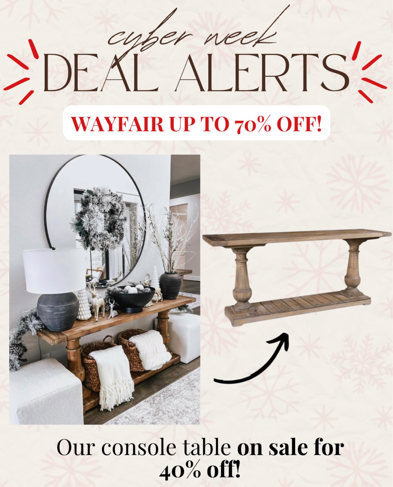Wayfair sale!! Our console table is 40% off!! 

#LTKhome #LTKstyletip #LTKsalealert