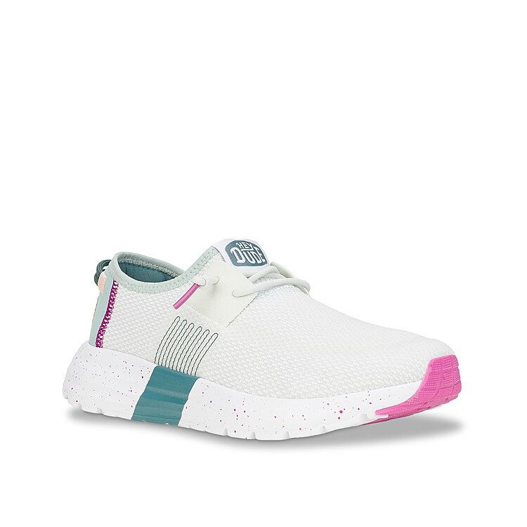 Hey Dude Sirocco Active Sneaker | Women's | White/Blue | Size 8 | Sneakers | DSW
