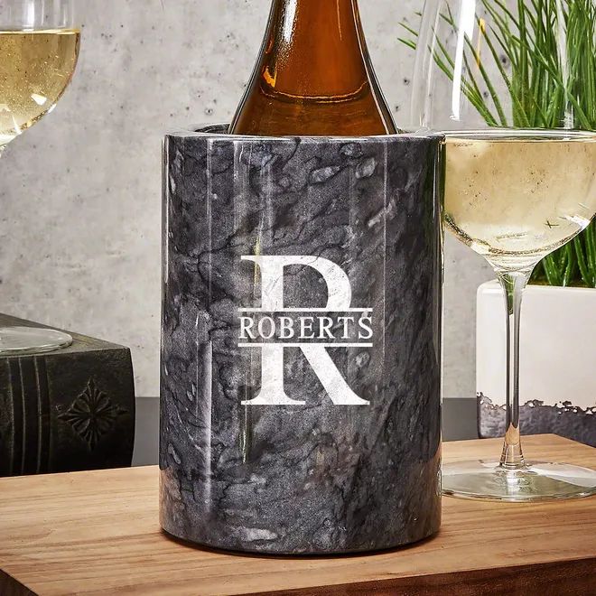 Personalized Marble Wine Chiller | HomeWetBar.com