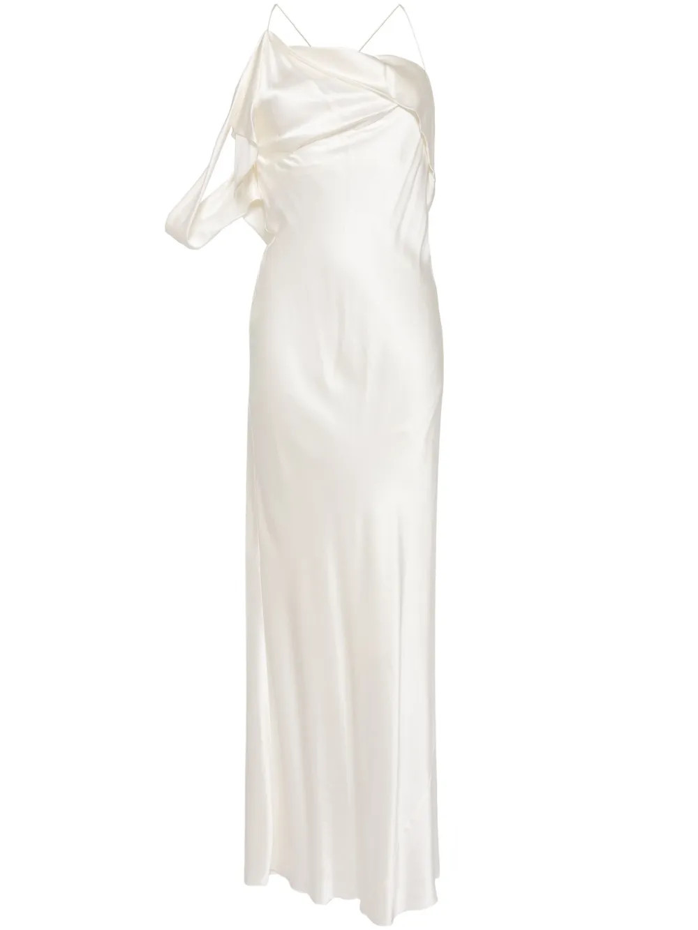 crisscross-back silk dress | Farfetch Global