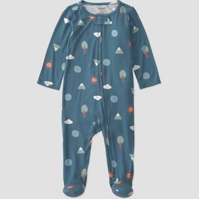 Carter's Just One You® Baby Boys' Earth Comfy Soft Long Sleeve Sleep N' Play - Blue Newborn | Target