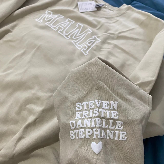 Personalized Mama Sweatshirt With Kid Names on Sleeve, Mothers Day Gift, Birthday Gift for Mom, N... | Etsy (US)