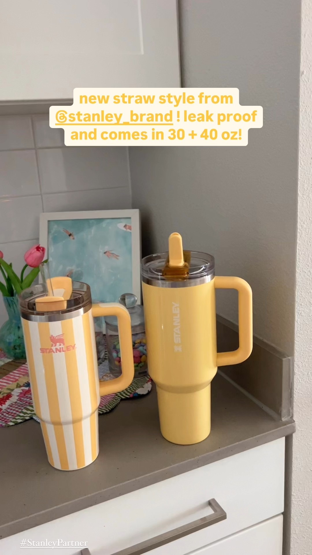 New @stanley_brand water bottles in summer ready colors 💛☀️ #stanleypartner 