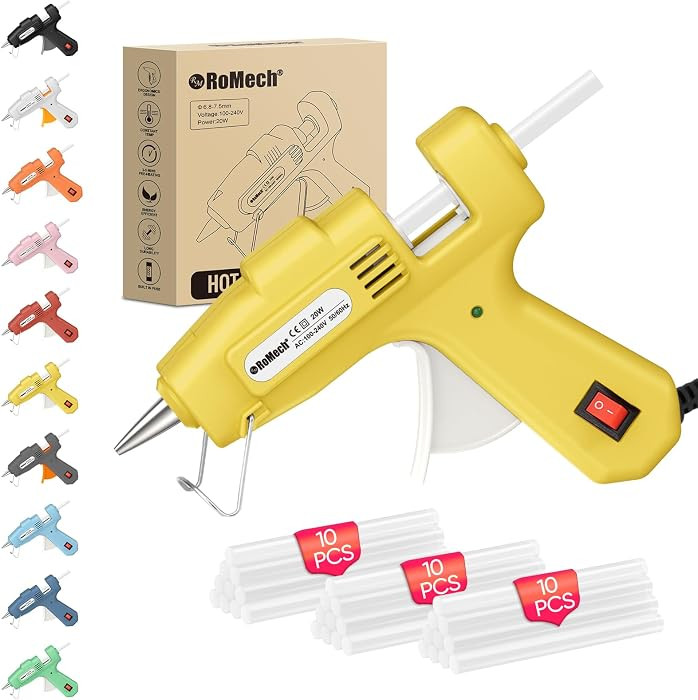 20W Mini Hot Glue Gun with 30 Glue Sticks Set, Fast Preheating Hot Glue Gun Kit Heavy Duty Gluegu... | Amazon (US)