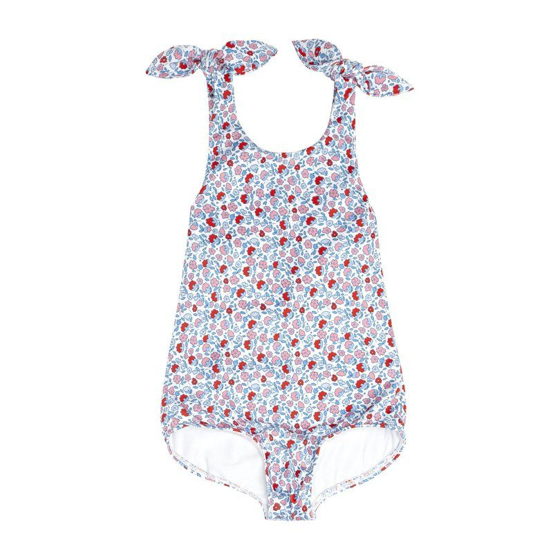 Minnow Americana Floral Tie Knot One Piece | Maisonette