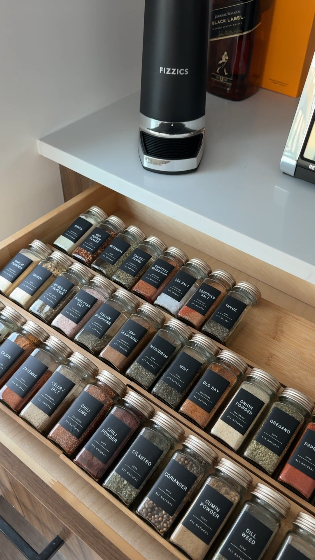 How aesthetic are these Spice jars && Labels?! This saves so much room in our Pantry and also looks so neat !!!! 
•
Shop my products && Follow me on Instagram at @nardinemarie for more Kitchen finds! 

#LTKunder50 #LTKhome #LTKFind