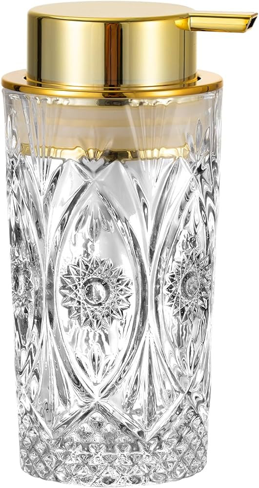 LEICURACE Glass Foaming Hand Soap Dispenser,Foaming Soap Dispenser for Bathroom,Clear Soap Dispen... | Amazon (US)