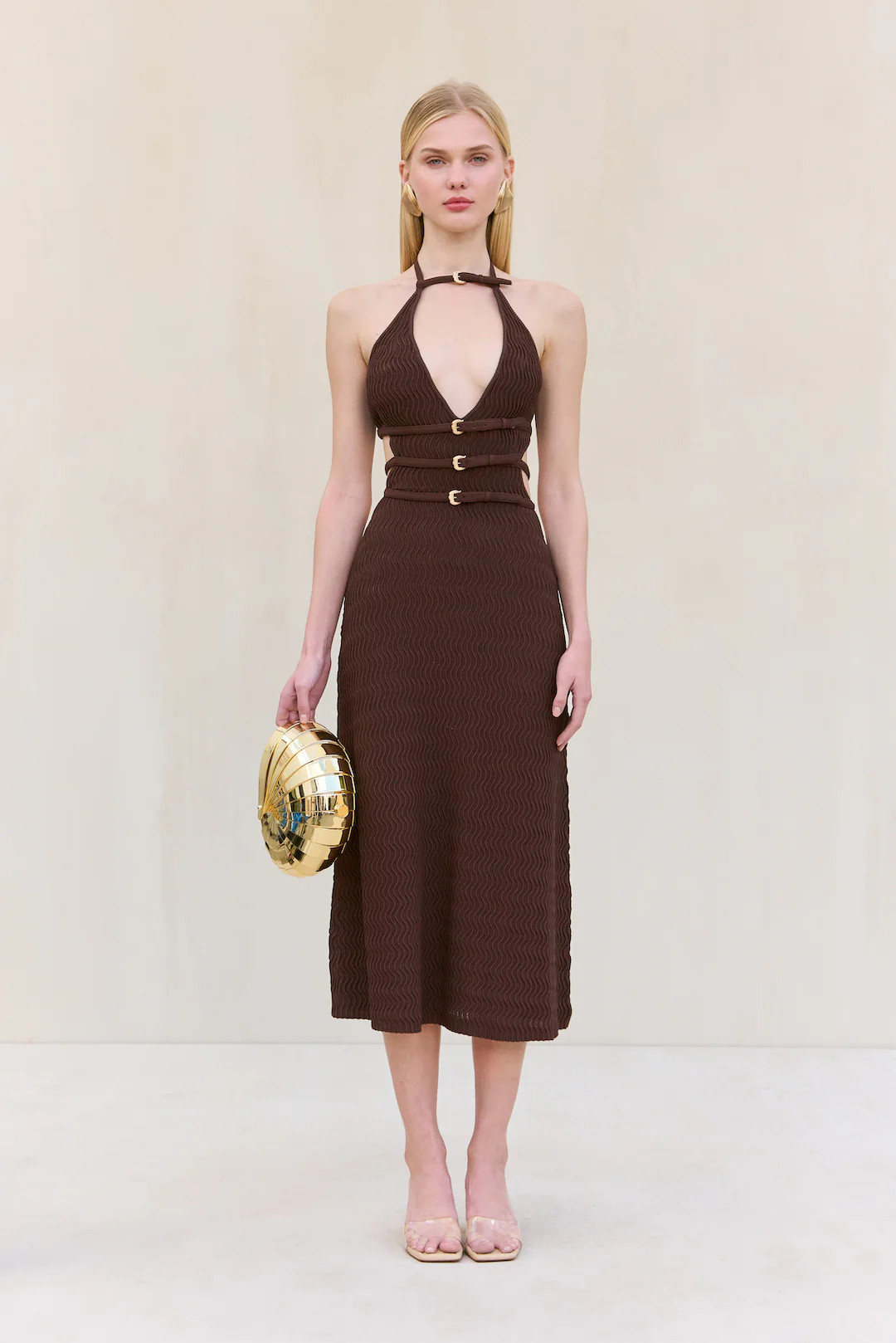 EVALEIGH KNIT DRESS - JAVA | Cult Gaia - US