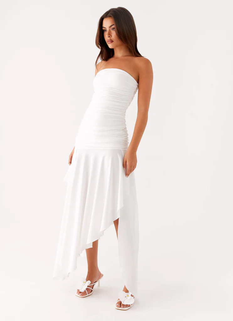 Ora Strapless Maxi Dress - White | Peppermayo (Global)