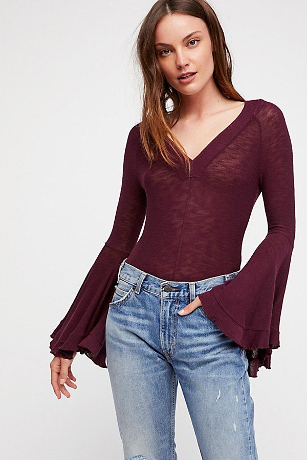 Soo Dramatic Long Sleeve Top by Intimately at Free People | Free People