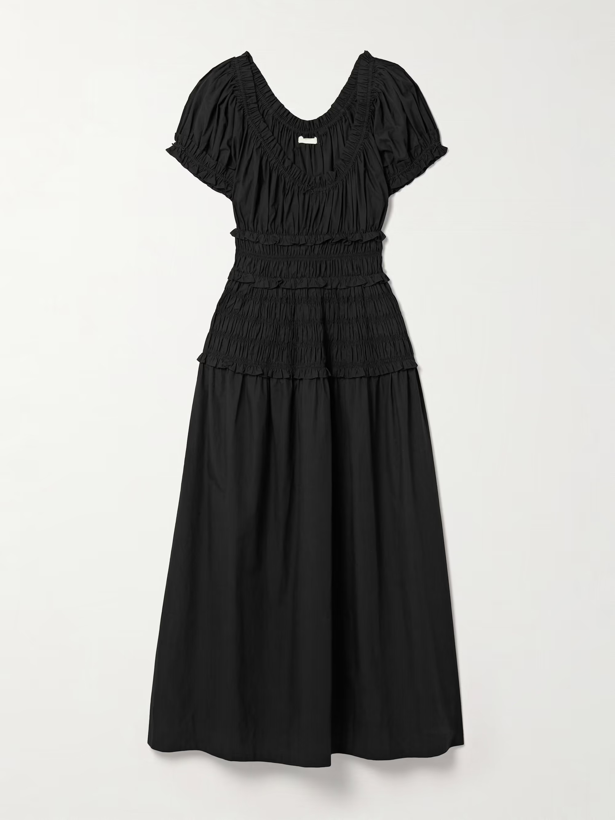 Leanne shirred organic cotton-voile midi dress | NET-A-PORTER (US)