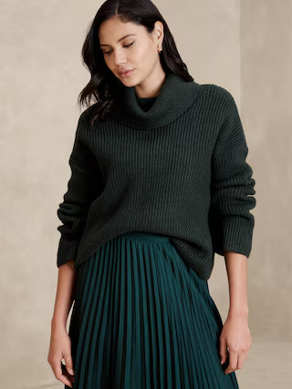 Ribbed Turtleneck Pullover | Banana Republic Factory