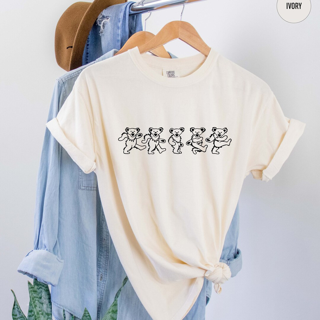 Comfort Colors Grateful Dead Skull Dancing Bears Shirt - Etsy | Etsy (US)