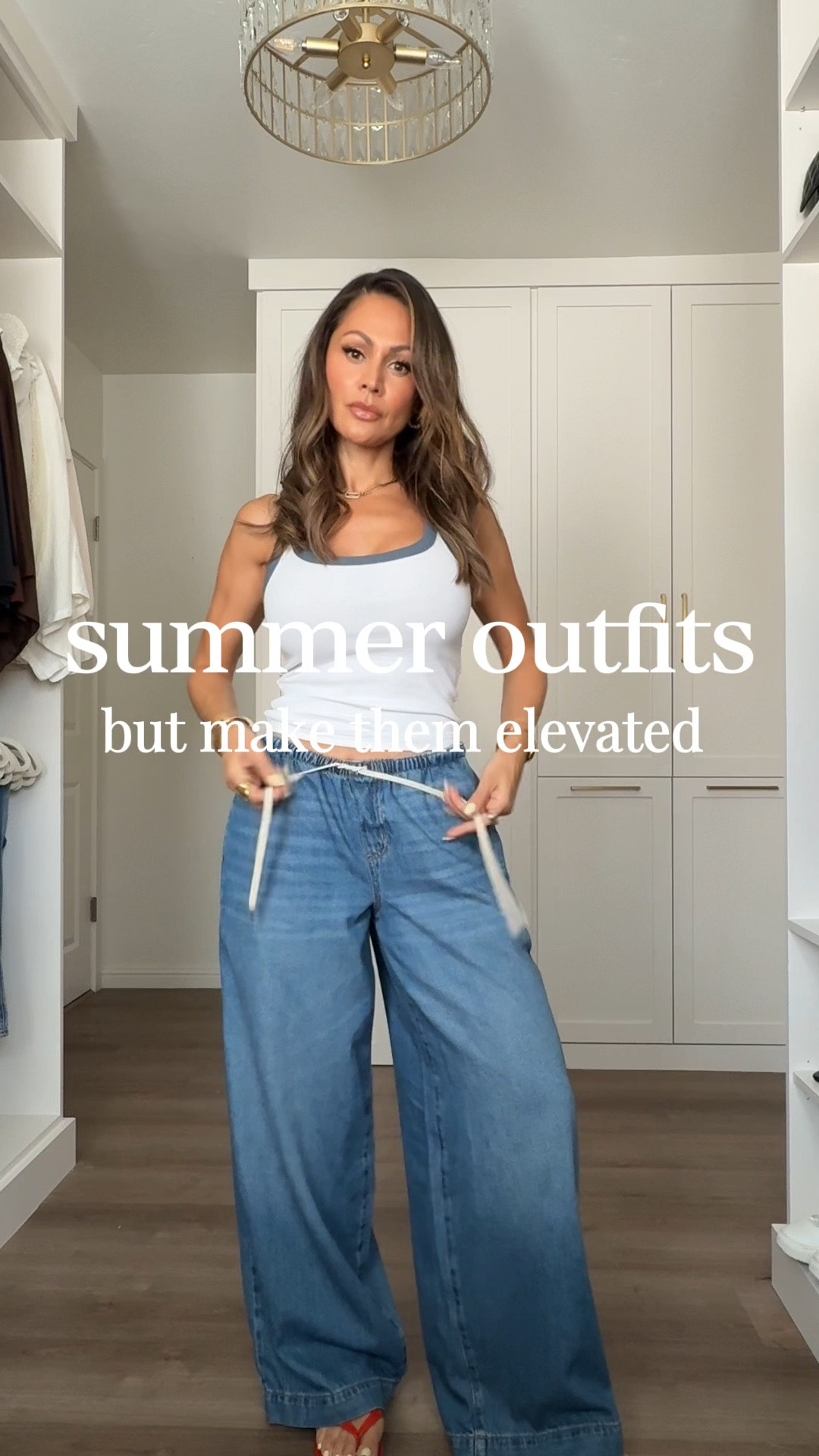 Easy summer outfits… but make them cute 🤍☀️ Lightweight pieces, denim, fun pops of color + comfy shoes = basically my summer uniform lately. Linking everything below !
Sizing 
Look 1
Tank/ small 
Pull on jeans: small 
Look 2
Dog pull over sweater / small 
Denim jorts/ 2
Look 3
Tank mini Denim dress/xs
Look 4
Stripe sweater tank/small
Pull on linen pants /xs
Look 5
V neck tie top/ small 
Tie pull on shorts / xs
Look 6
Tube top/ small 
Denim jorts /2
Look 7
Maxi dress/xs
Look 8
Bubble hem top/ small 
Pull on linen pants /xs
Look 9
Shirt dress/xs
I’m 5’4”/130

#LTKootd #LTKU #LTKgrwm