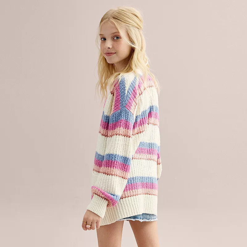 Girls ​6-20 SO® Long Sleeve Drop Shoulder Open Cardigan in Regular & Plus Size | Kohl's