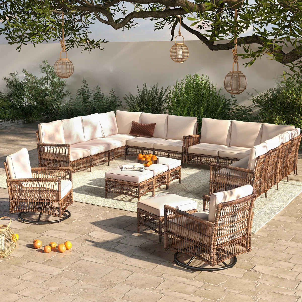 Susie 14-Person Rocking and Swivel Sectional | Wayfair North America
