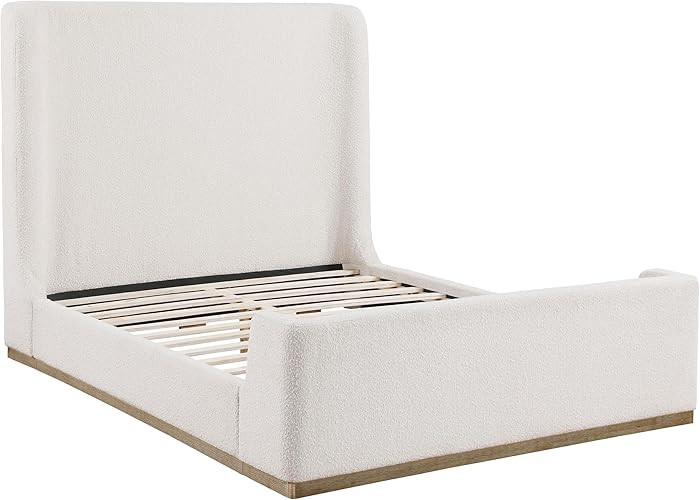 Coaster Home Furnishings - Nala - Wood - Upholstered Platform Sleigh Bed with Wingback Headboard,... | Amazon (US)