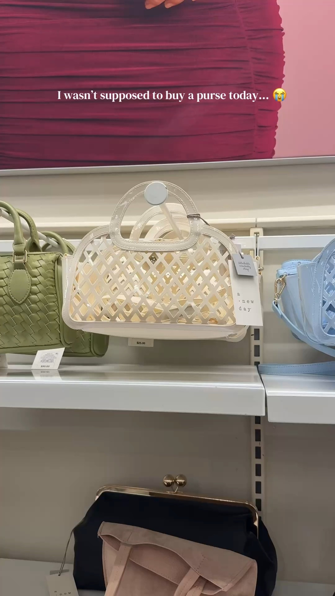 Target girlies, this is your sign to check the purse section! The pastel colors, summer vibes, and designer-inspired styles are so cute—and this baby blue bag is only $25. I’m officially obsessed. ✨🛍️ #TargetFinds #TargetStyle #TargetFashion #AffordableFashion #HandbagFinds

#LTKgrwm #LTKootd #LTKSeasonal
