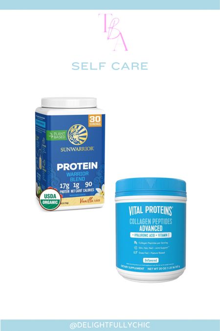Self care 
Protein powder 
Collagen 
Vitamins