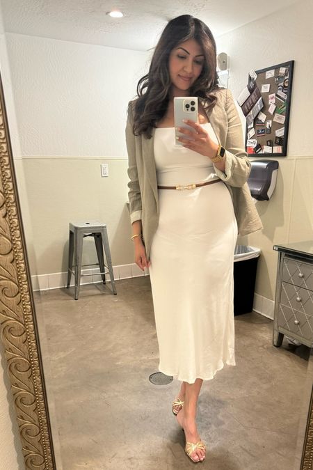 Shameless bathroom selfie in this baby shower guest outfit. 

Spring outfit / spring workwear / casual wedding guest dress /anthropologie / H&M / Amazon outfit / size 12 outfit / size 10 outfit 

#LTKwedding #LTKSeasonal #LTKworkwear
