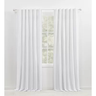 Lauren Ralph Lauren Velvety Room Darkening Solid 100% Cotton Velvet with Lining Back Tab/Rod Pocket Curtain Panel | Wayfair North America
