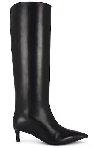 Free People Kiki Kitten Heel Boot in Black Leather from Revolve.com | Revolve Clothing (Global)