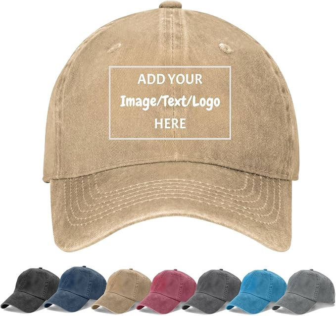 Custom Baseball Cap Customized Hats for Men Women Personalized Design Your Own Text Photo Name Tr... | Amazon (CA)