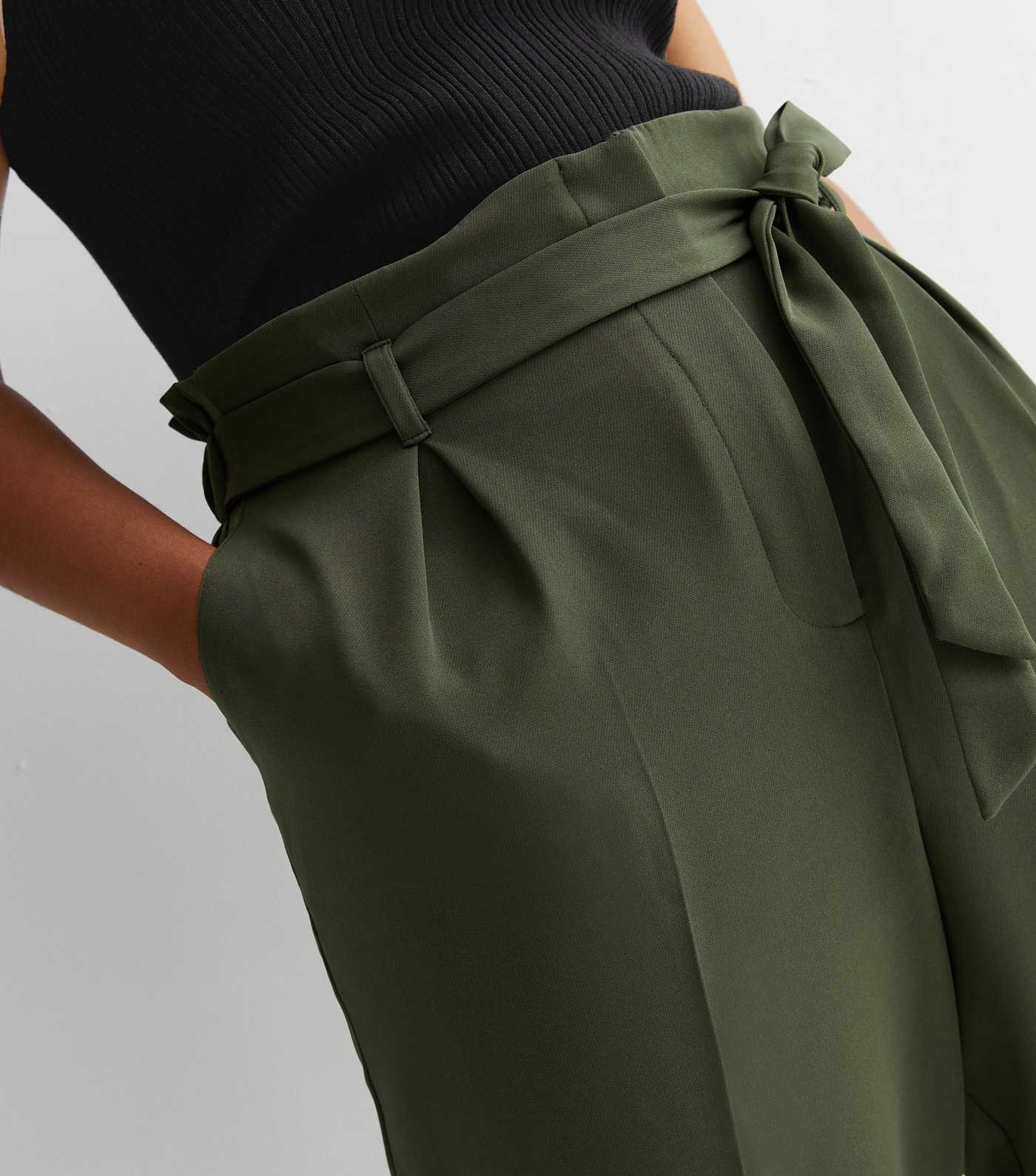 Curves Khaki Belted Trousers
						
						Add to Saved Items
						Remove from Saved Items | New Look (UK)