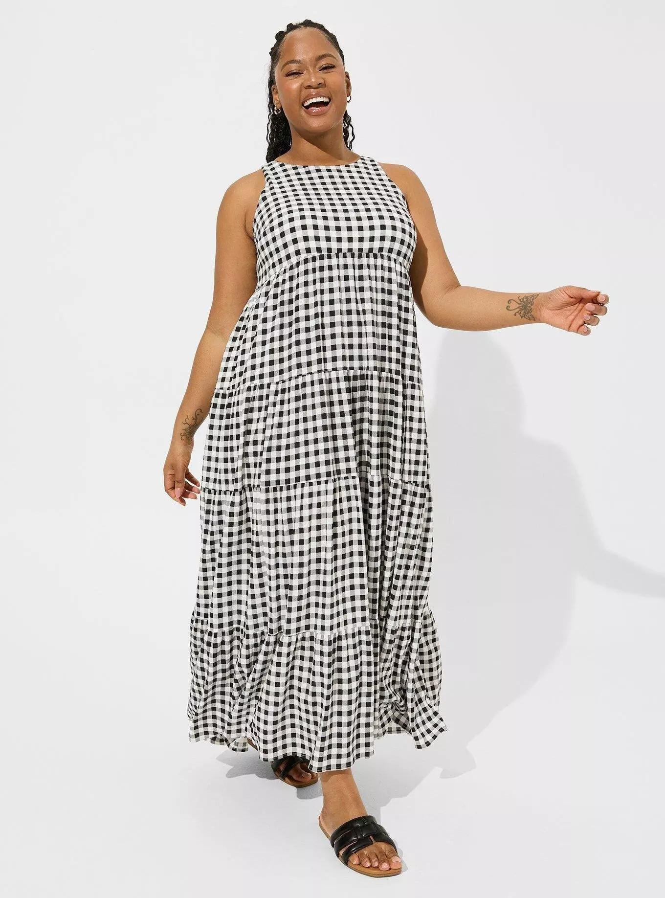 Maxi Washable Gauze Halter Tiered Dress | Torrid (US & Canada)