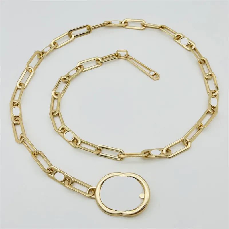 Luxury Designer Belts For Woman Fashion Gold Chain Belt Classic Letter Metal Buckle Ladies Waist ... | DHGate