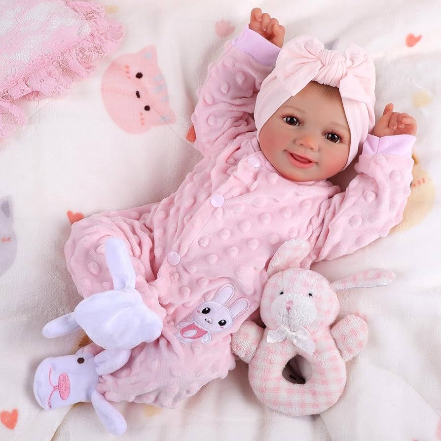 BABESIDE Reborn Baby Dolls Sunny - 17Inch Cute Soft Vinyl Realistic Baby Doll Poseable Smiling Re... | Amazon (US)