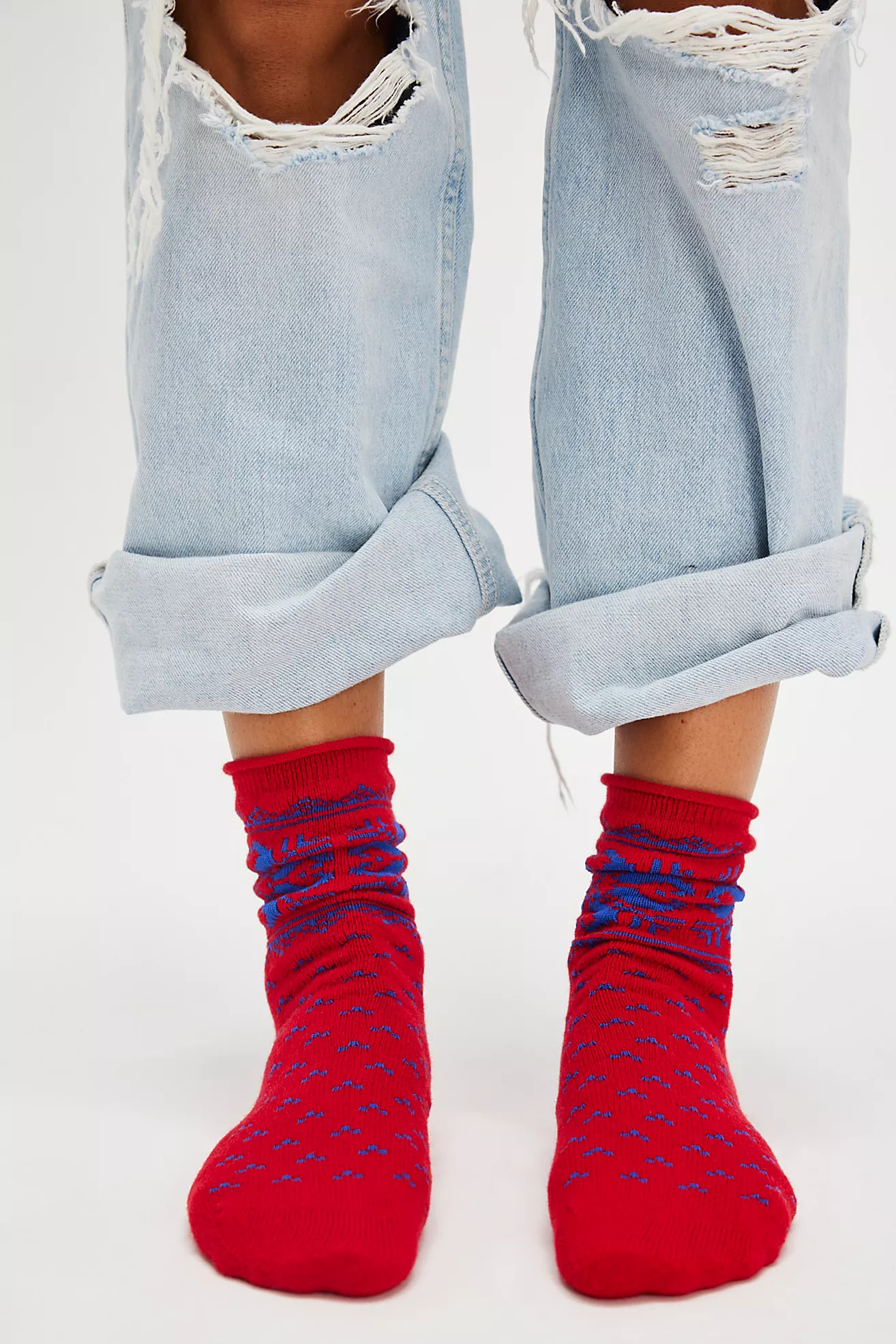 Cashmere Fairisle Socks | Free People (Global - UK&FR Excluded)