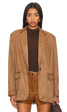 Steve Madden Imann Faux Suede Blazer in Otter from Revolve.com | Revolve Clothing (Global)
