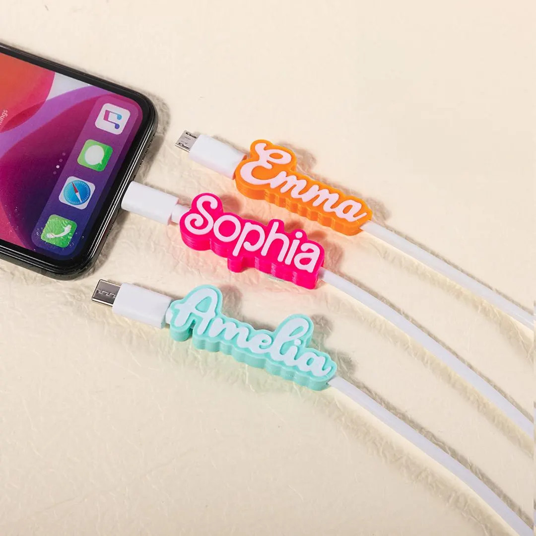Personalized 3D Print Name USB Cable – 1.5m Charging Cable for Iphone, Micro USB, Type-c, Mobil... | Etsy (US)