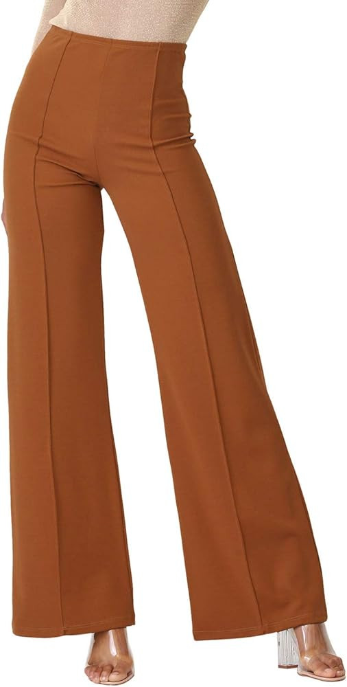 Cemi Ceri Women\u2019s High Waist Wide Leg Dress Pants \u2013 Elegant Work Trousers, Office & Cas... | Amazon (US)
