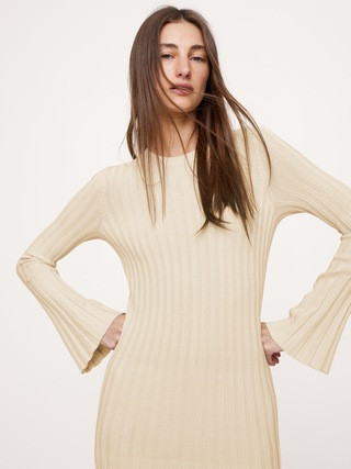 Sculpted Ribbed Maxi Dress | Banana Republic (US)