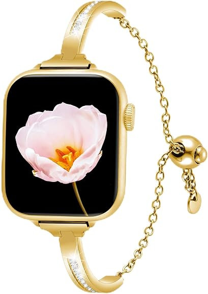 Fancy Watch Band Women Compatible with Apple Watch 38mm/40mm/41mm, Rhinestone Apple Watch Bands B... | Amazon (US)